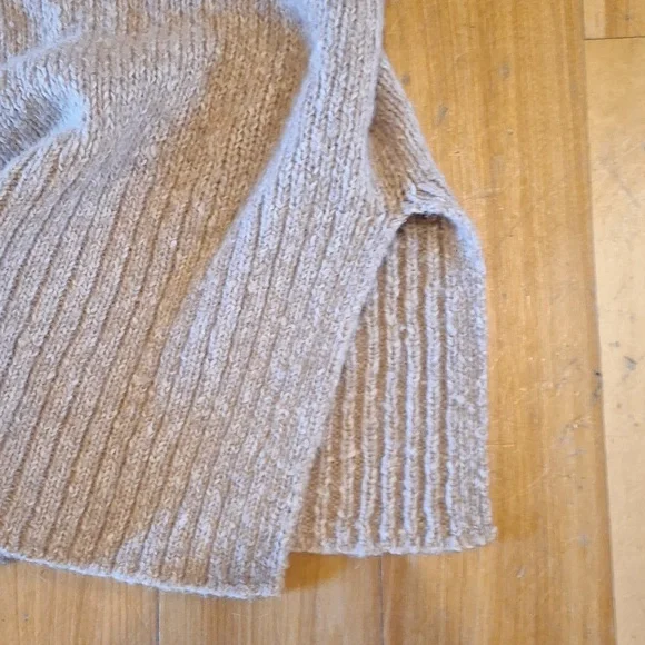 Madewell Oversized Knit Alpaca Cotton Blend Sweater Womens Size Medium Tan - Picture 10 of 10